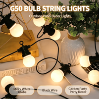 Guirlande lumineuse LED G50 de qualité supérieure pour extérieur, étanche, pour jardin, patio, cour, Noël, décorations féériques