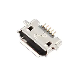 ไมโคร USB ประเภท B3.1 ซ็อกเก็ตหญิง V8 Connector ชุบทองประเภท 5P Pins หน้าสัมผัสทองแดงสําหรับ PCB การใช้งานในปัจจุบัน