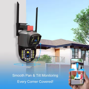 CCTV <span class=keywords><strong>IP</strong></span> Đèn pha máy ảnh 4MP ống kính kép không dây 4G an ninh mạng máy ảnh với CMOS Màn hình hồng ngoại tầm nhìn ban đêm không thấm nước - Product Image 5