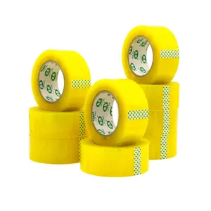 ジャンボロール電気粘着テープ透明黄色ボップ包装テープ