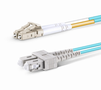 15m/49ft OM3 LC SC UPC Câble Fibre Optique Multimode 50/125μm Duplex LSZH Pour Réseau Data Center