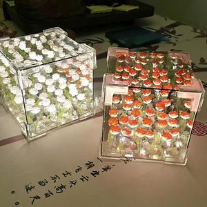 20 Pezzi Luce Notturna Fai-da-Te a Forma di Tulipano, Lampada LED USB Artigianale a Forma di Rosa, Luce Calda Bianca a Batteria per Decorazione Camera, Specchio Tulipano - Product Image 6
