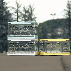 Màu xanh lá cây trong suốt gấp xe Thân cây tổ chức Lưu trữ Hộp đa chức năng vuông PP nhựa hình vuông - Product Image 2