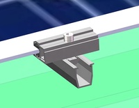 HQ MOUNT Pince de fixation intermédiaire en aluminium pour panneaux solaires photovoltaïques à film mince sans cadre, pour installation sur toiture