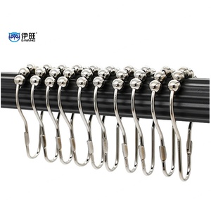 Stainless Steel <b>Shower</b> Curtain Hook 12pcs Curtain Hooks Metal <b>Shower</b> Curtain Splash Clip - Product Image 2