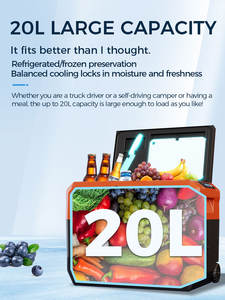 Taşınabilir 20L araba pil buzdolabı dondurucu DC 12V 810Wh açık güneş ev kullanımı için 300W enerji depolama güç istasyonu - Product Image 3