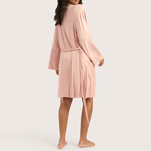 Setelan Baju Tidur Wanita Bambu Grosir, Gaun Tidur Lengan Panjang, Kimono Piyama 2 Potong, Pakaian Santai - Product Image 6