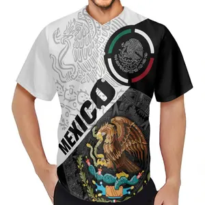 معطف أسلحة بيسبول مكسيكي عالي الجودة قمصان للرجال من مصنع المعدات الأصلي قمصان بيسبول رجالي مكسيكية سريعة الجفاف