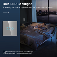 Interruptor de Luz Táctil Inteligente para el Hogar Bingoelec con Certificación CE y RoHS, Panel Táctil Wifi con Indicador LED