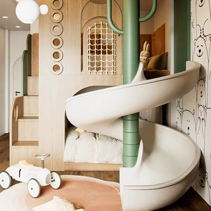 <span class=keywords><strong>Letto</strong></span> <span class=keywords><strong>a</strong></span> castello per bambini con scivolo in stile Wabi Sabi design per bambini <span class=keywords><strong>letto</strong></span> per bambini della metà del secolo con scivolo rotante <span class=keywords><strong>a</strong></span> forma di arco - Product Image 1