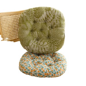 Cotton Linen Round Seat Cushion Extra Soft Breathable For Living Room Bedroom Study Outdoor Balcony - Product Image 5