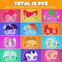 12 paquets de masques en feutre à thème de dessin animé, fournitures pour fêtes, costumes, masques, déguisements, mascarade, cosplay pour enfants, cadeaux d'anniversaire