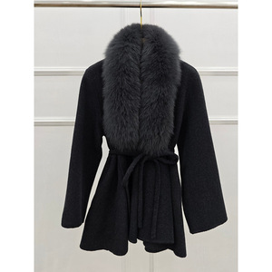 Nuovo <span class=keywords><strong>Cappotto</strong></span> Invernale 2025 in Pelliccia di Volpe a Lunghezza Media con Cintura, <span class=keywords><strong>Cappotto</strong></span> in <span class=keywords><strong>Lana</strong></span> e Cashmere Double-Face da <span class=keywords><strong>Donna</strong></span>, Effetto Snellente - Product Image 1