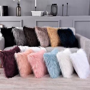 Funda de cojín de piel sintética para sofá, cubierta de cojín de piel de oveja sintética de 18X18 pulgadas, venta al por mayor - Product Image 5