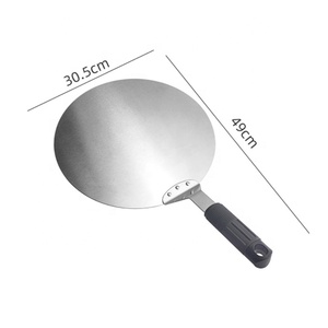 Sollevatore per torta a paletta in acciaio inossidabile, pala per torta rotonda a paletta strumenti di cottura con manico per torte pizze per la cottura su pietra per Pizza - Product Image 5