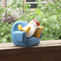 Décorations rustiques en bois : Canard plat sculpté, ornements de table en bois, ornements de voiture, artisanat en bois