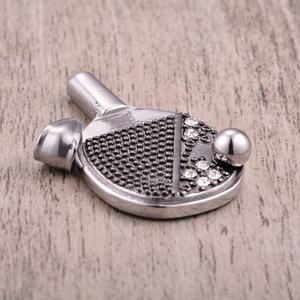 Colliers et pendentifs raquette de ping-pong en acier inoxydable 316L, accessoires de bijouterie, pendentif raquette de tennis, accessoires de sport - Product Image 4