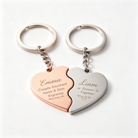 Porte-clés en métal avec logo personnalisé, vente en gros, cadeau promotionnel d'entreprise, OEM, alliage de zinc, gravure au laser, fournisseur de porte-clés