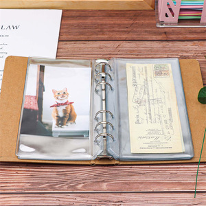 Pasta Organizadora Transparente de PVC Tamanho A6 para Dinheiro e Orçamento, com Bolsos Expansíveis para Cartões e Envelope com Zíper de <span class=keywords><strong>6</strong></span> Furos - Product Image 2