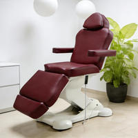 Fauteuil de massage moderne Moq1 pour salon de beauté, lit électrique à 3 moteurs, lit de soin du visage, mobilier de spa, lit incurvé pour les cils, large