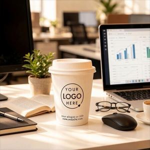 Gobelets en papier personnalisés avec logo, 8/10/12/16 oz, à double paroi, écologiques, biodégradables, recyclables, de qualité alimentaire, en pâte de bois, 90 mm, pour café - Product Image 2