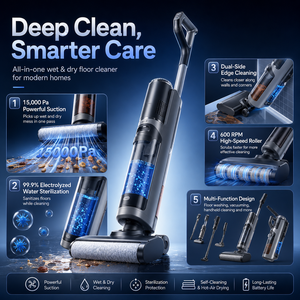 Bestday Cordless Wet Dry Vacuum Cleaner Smart Floor Washer Vacuum <strong>Mop</strong> for Hard Floor Home <strong>Cleaning</strong> Electric <strong>Mop</strong> - Product Image 1