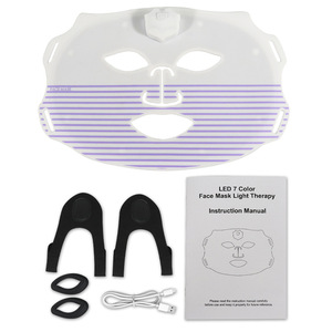 Dispositivo de Máscara Facial LED de 7 Colores, Rejuvenecimiento de la Piel, Antiarrugas, Blanqueamiento, Uso Doméstico, Portátil, Inalámbrico, Recargable, de Silicona - Product Image 4