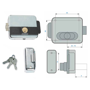 For 12V Electric Multiple Lock LAF47755 <b>Cam</b> Cylinder Door Lock Key Unlock Way Aluminum & Steel Material Italy - Product Image 1
