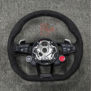 Volant en fibre de carbone personnalisé pour <span class=keywords><strong>Audi</strong></span> A1 A3 A4 A5 A6 A7 <span class=keywords><strong>RS</strong></span> R8 RS3 C7 Q5 Q7 S3 S5 8V B8 B9 S4 Q3 Q8 TT - Product Image 2