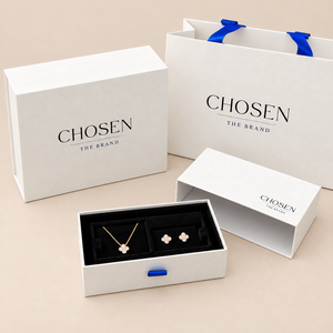 Boîtes magnétiques personnalisées OEM pour mini-colliers et bijoux, boîte à bijoux de luxe en papier et pochette – Vente chaude - Product Image 1