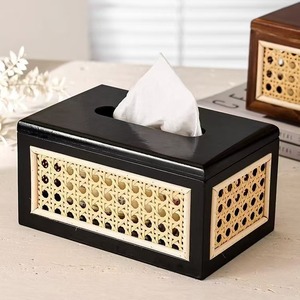 Boîte <span class=keywords><strong>à</strong></span> <span class=keywords><strong>mouchoirs</strong></span> en rotin moderne rectangulaire de style <span class=keywords><strong>vintage</strong></span> de haute qualité Runwood, écologique, fabriquée <span class=keywords><strong>à</strong></span> la main, pour le rangement <span class=keywords><strong>à</strong></span> domicile - Product Image 1