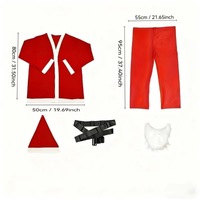 Costume de Noël 5 pièces pour homme, style européen et américain, sans manches, en tissu non tissé, vente en gros directe usine