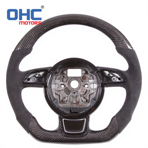 Volanti in Fibra di Carbonio Personalizzati per <span class=keywords><strong>Audi</strong></span> A4 B8.5 2014, Retrofit Volante in Pelle Scamosciata per A3 A5 <span class=keywords><strong>A6</strong></span> Q5 Q7 Ohc Motors - Product Image 1