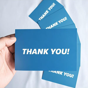 Cartes postales en carton personnalisées avec logo imprimé en couleur, faible quantité minimum de commande, pour <span class=keywords><strong>la</strong></span> promotion d'entreprise <span class=keywords><strong>et</strong></span> les notes de remerciement - Product Image 2