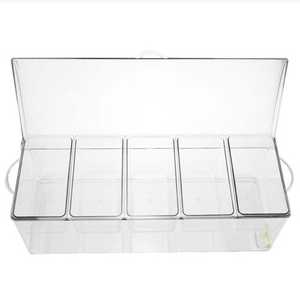 Accessoires de bar Glam, plateau à condiments en plastique et PET, <span class=keywords><strong>bac</strong></span> à glace réfrigéré avec plateau à garniture <span class=keywords><strong>pour</strong></span> servir des boissons et des collations - Product Image 6