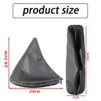 Ensemble de protection en cuir pour frein à main et soufflet de levier de vitesse pour BMW E46 à transmission manuelle, accessoire de protection intérieure noir