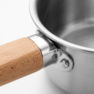 Set di Pentole e Padelle in Acciaio Inox SUS304 di Alta Qualità, Design Moderno e Minimalista con Manici in Legno per Cucina a Induzione - Product Image 5