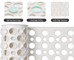 Tapis de bain antidérapant pour douche, tapis de douche antidérapant avec ventouses - Product Image 3