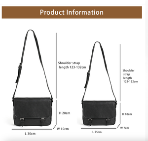 Sacs à bandoulière décontractés vintage en cuir de vache véritable AndoBag pour hommes, sac messager simple et portable pour le travail et les déplacements 068 - Product Image 3