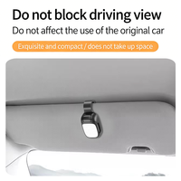 Support universel portable pour lunettes de soleil à clipser sur pare-soleil de voiture avec coussinet en silicone pour rangement de lunettes sur pare-soleil automobile