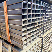 Tubería Cuadrada de Acero al Carbono Soldada ERW EFW SAW A500 Q235 S235JR A36 de 5.8m, 6m, 9m de Longitud, Tubería Rectangular de Hierro Negro