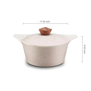 Chất lượng cao nhôm Cookware <span class=keywords><strong>Set</strong></span> đá cẩm thạch không dính nấu ăn chậu và chảo cho nhà bếp - Product Image 5