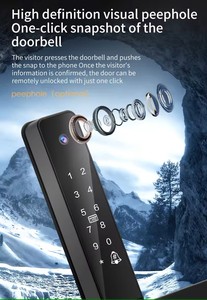 Khóa cửa thông minh TUYA/TTLOCK ngoài trời chống nước IP68 tích hợp camera video intercom, khóa vân tay cửa trượt - Product Image 5