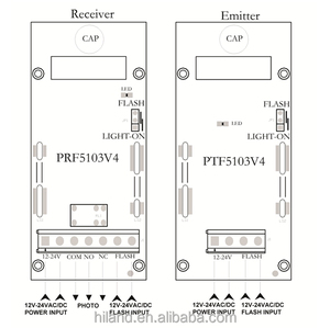 Hiland PF5103 Cellule photoélectrique à faisceaux de sécurité avec <span class=keywords><strong>lampe</strong></span> LED flash pour l'<span class=keywords><strong>ouverture</strong></span> automatique des portes - Product Image 6