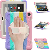 Étui Tablette Robuste 2022 Anti-Choc pour Enfants Kindle Fire HD 8 Android, Coque de Protection Arrière en Silicone et PC 8 Pouces