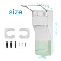 Distributeur de savon liquide en aluminium ABS plastique hôtel 1000ml coude manuel salle de bains pour hôpital