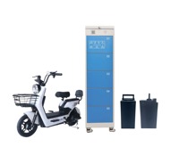 Estación de Intercambio de Baterías Inteligente ESINO de 5 Ranuras, PD/QC4.0/QC3.0, Gabinete Compacto para Intercambio de Baterías de Bicicletas Eléctricas para Pequeñas Empresas, 1 Año de Garantía
