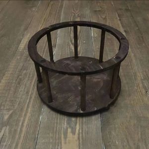Newborn Photo Props <strong>Crib</strong> Nordic Style Hundred Days Baby Photo Studio Photo Props <strong>Round</strong> Wooden Bed - Product Image 5