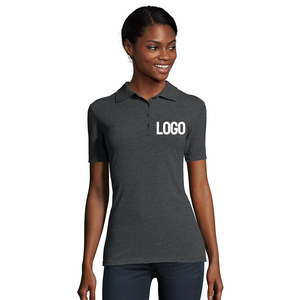 Alta qualità nero bianco colori personalizzati Slim Styling Golf sportivo <span class=keywords><strong>donna</strong></span> ragazza <span class=keywords><strong>Polo</strong></span> maniche corte girocollo <span class=keywords><strong>Polo</strong></span> - Product Image 6