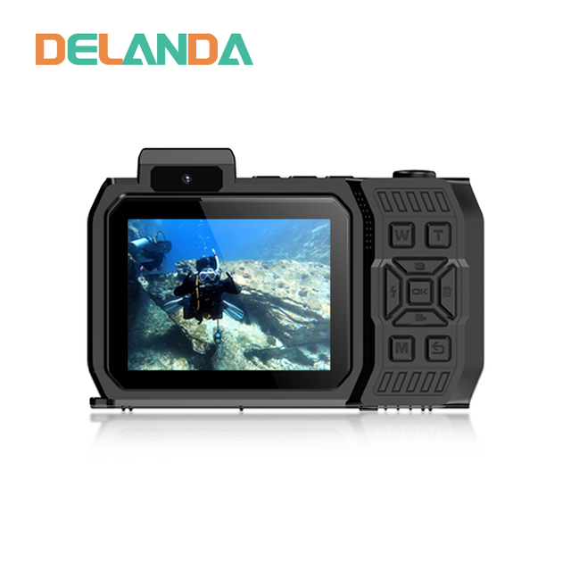 Waterproof 33FT IP68 Digital Camera Video Selfie Cameras Auto-Focus with SOS Light 2500mah Compact Camera